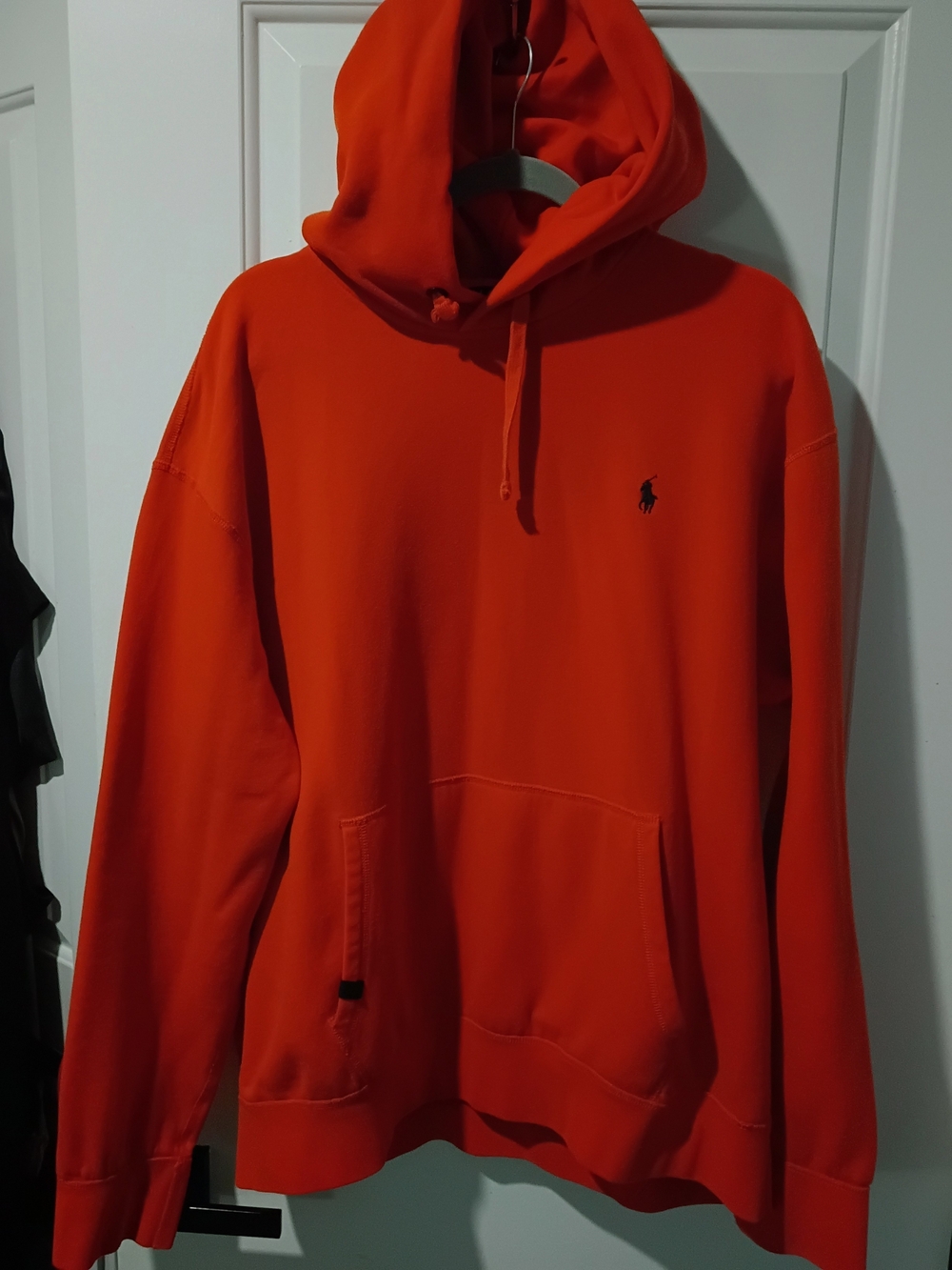 Ralph Lauren Men’s Orange/Blk Logo Polo Hoodie XXL